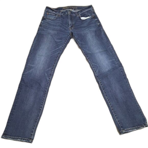 American Eagle Outfitters Men's Dark wash Jeans Extreme Flex Slim Straight 32 - Picture 1 of 9